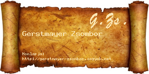 Gerstmayer Zsombor névjegykártya